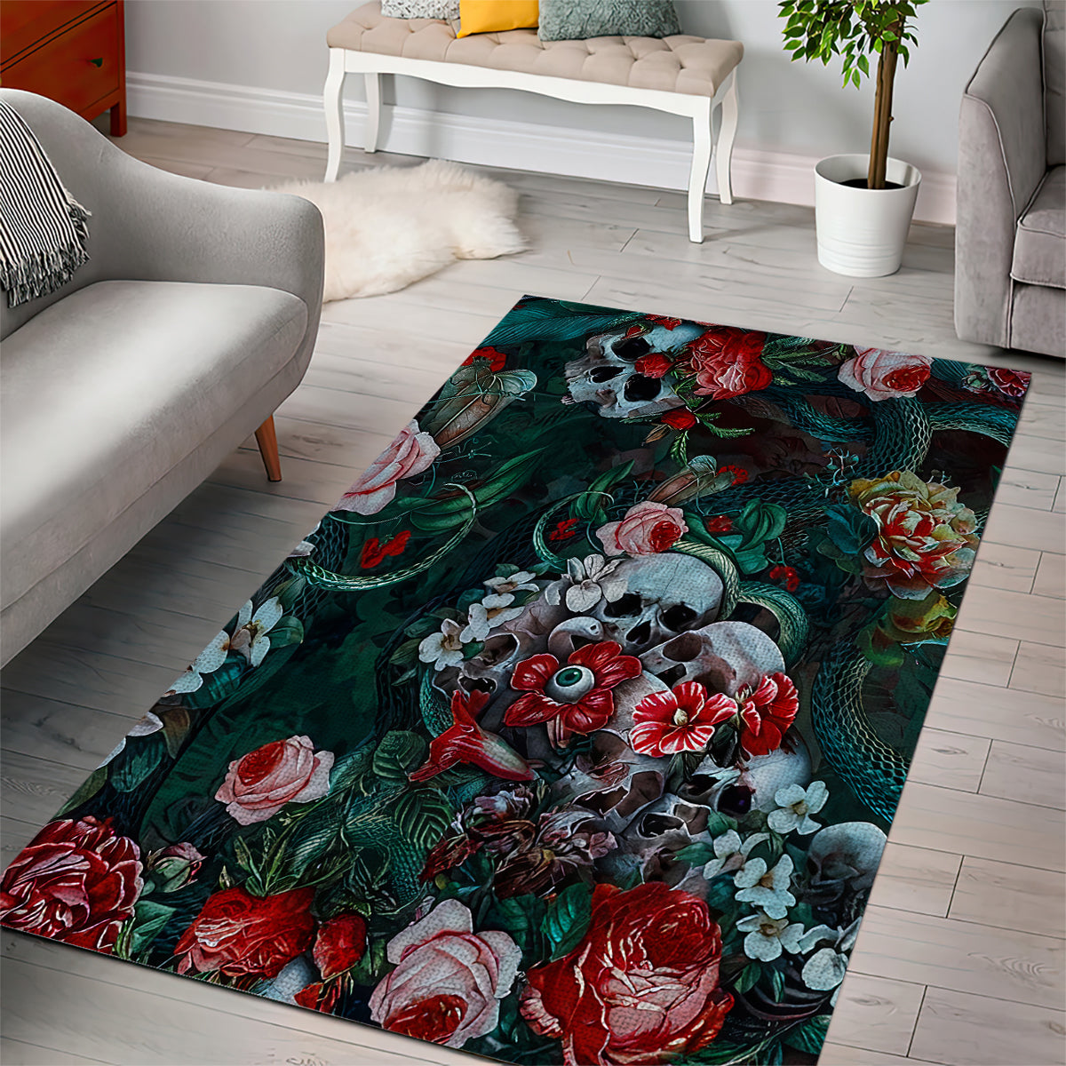 Green Poison Area Rug - Wonder Print Shop