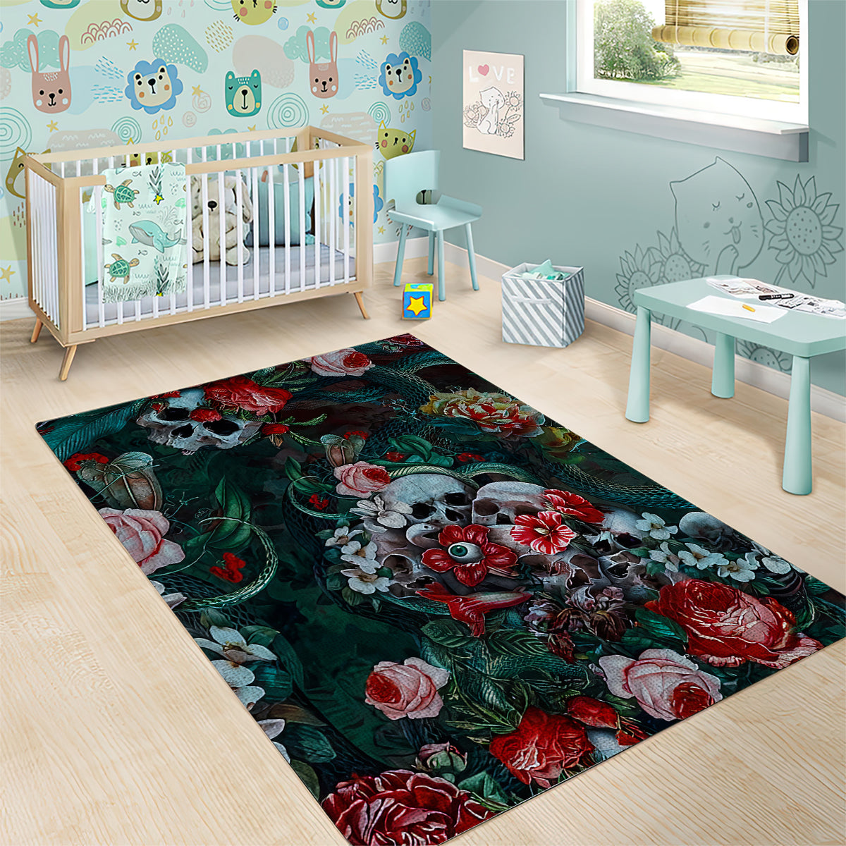 Green Poison Area Rug - Wonder Print Shop