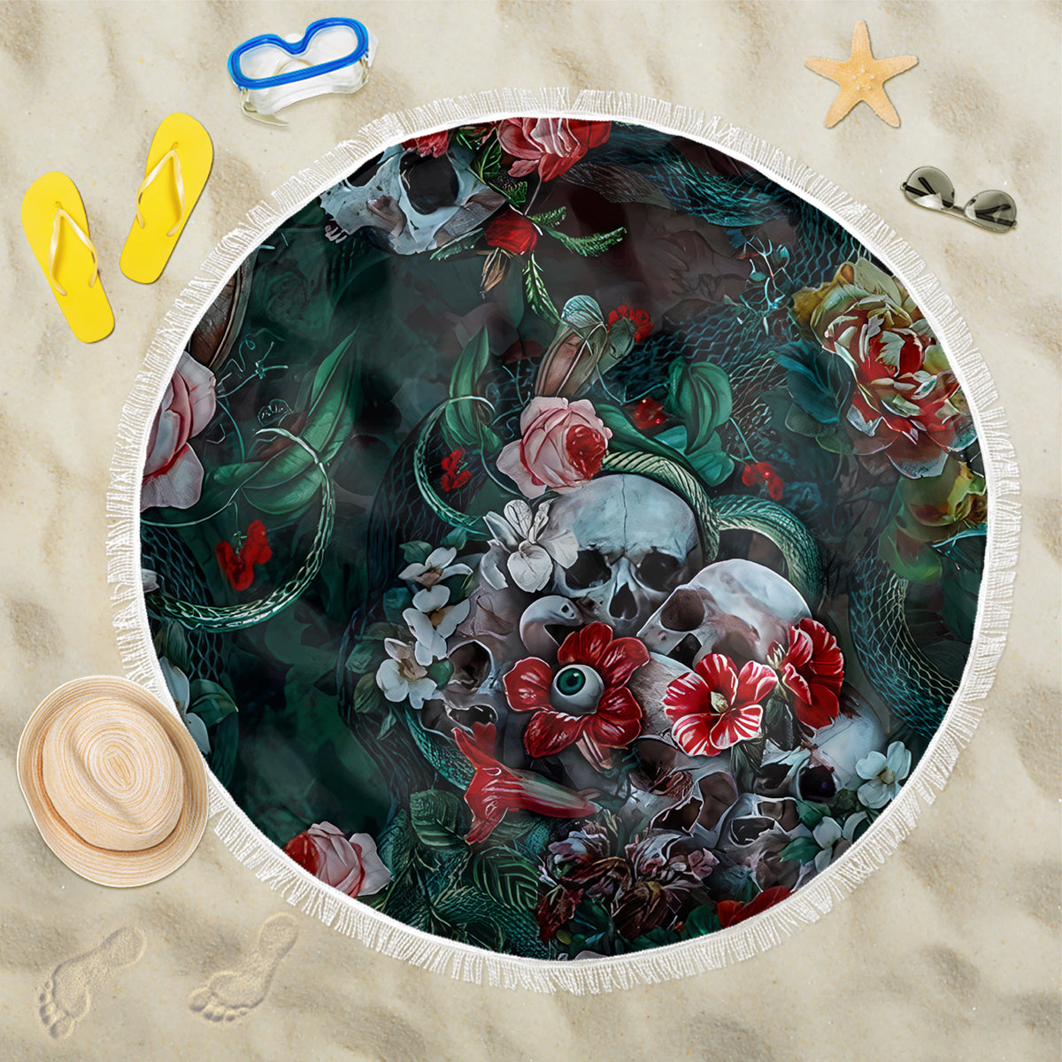 Green Poison Beach Blanket - Wonder Print Shop