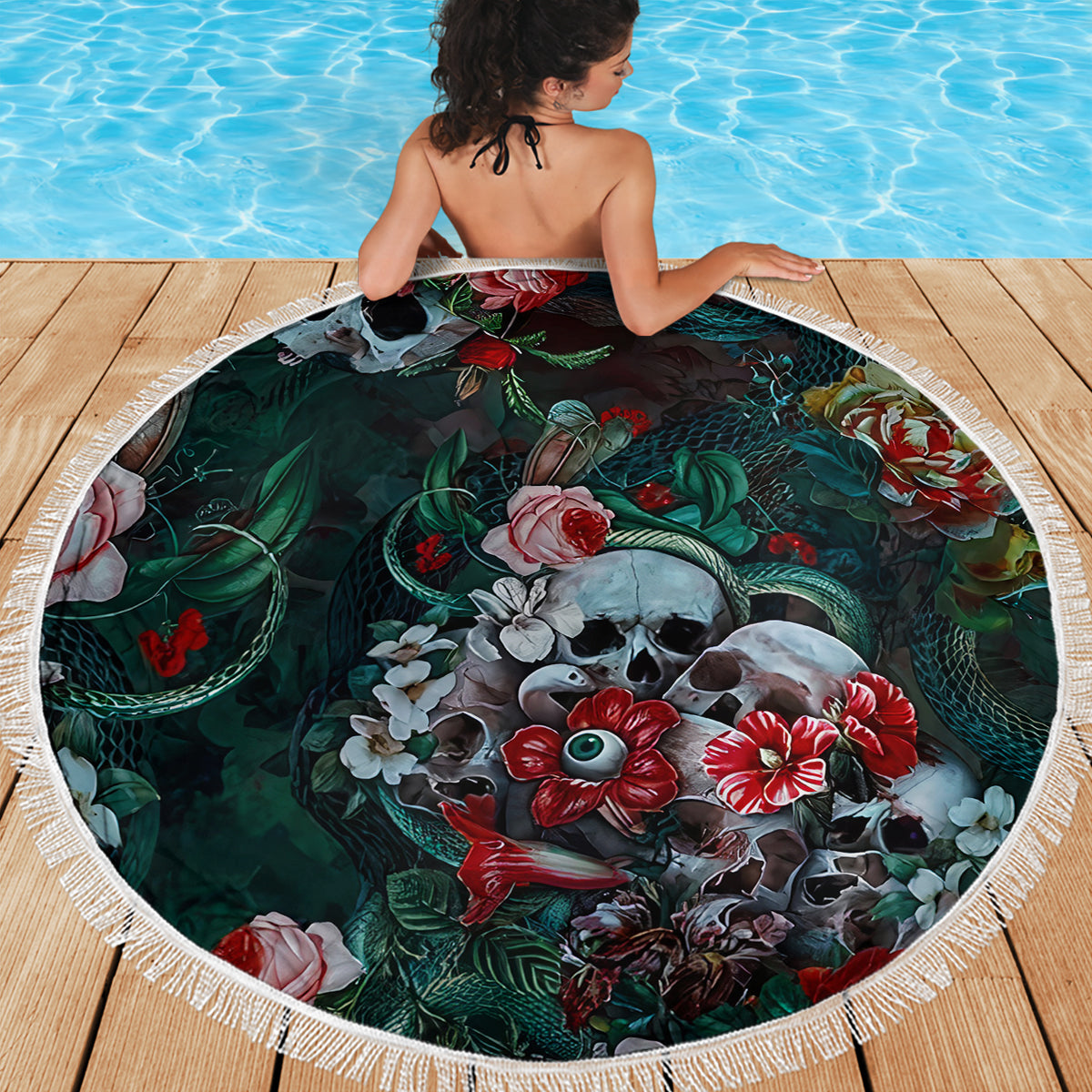 Green Poison Beach Blanket - Wonder Print Shop