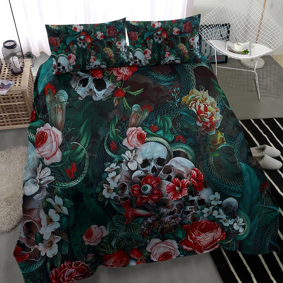 Green Poison Bedding Set - Wonder Print Shop