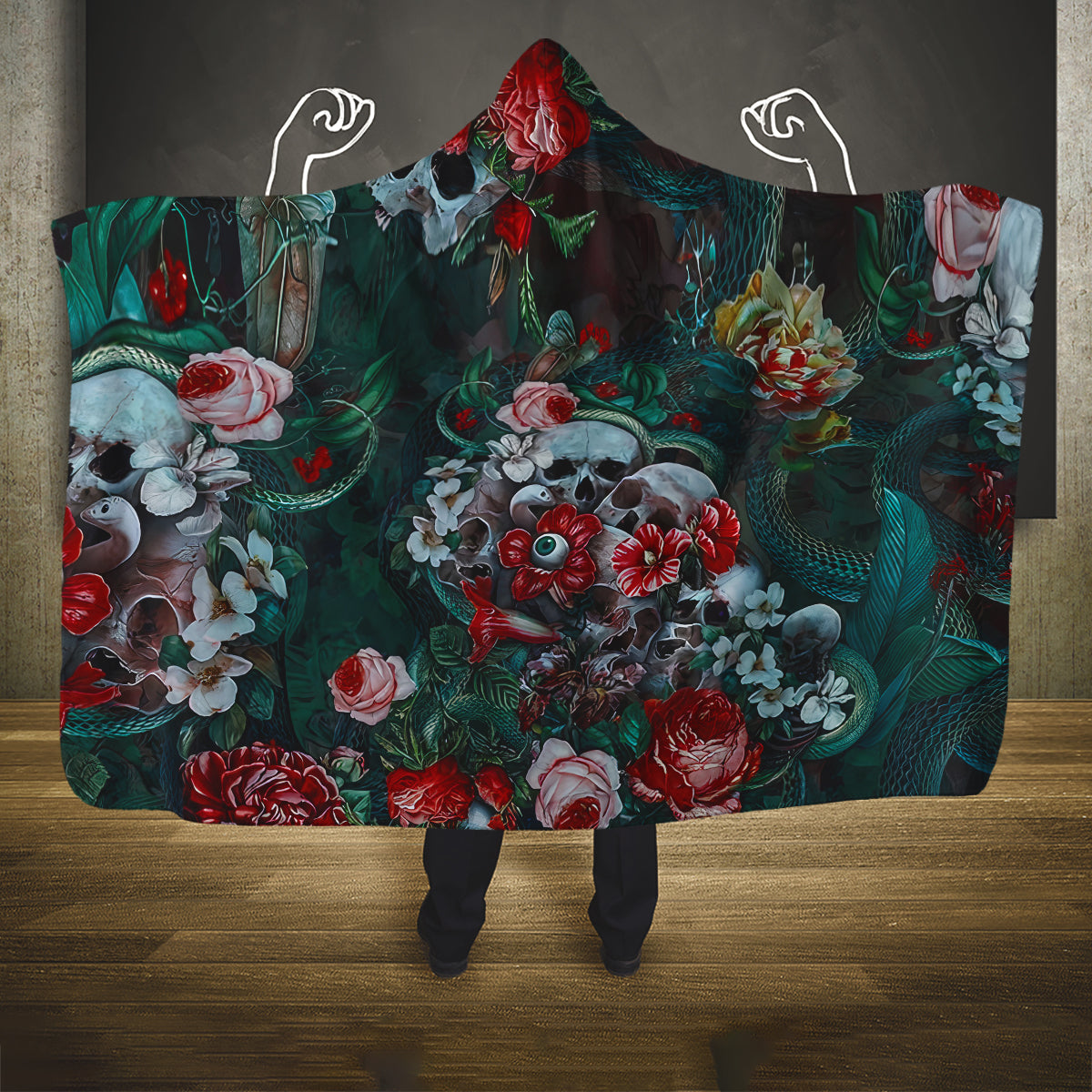 green-poison-hooded-blanket