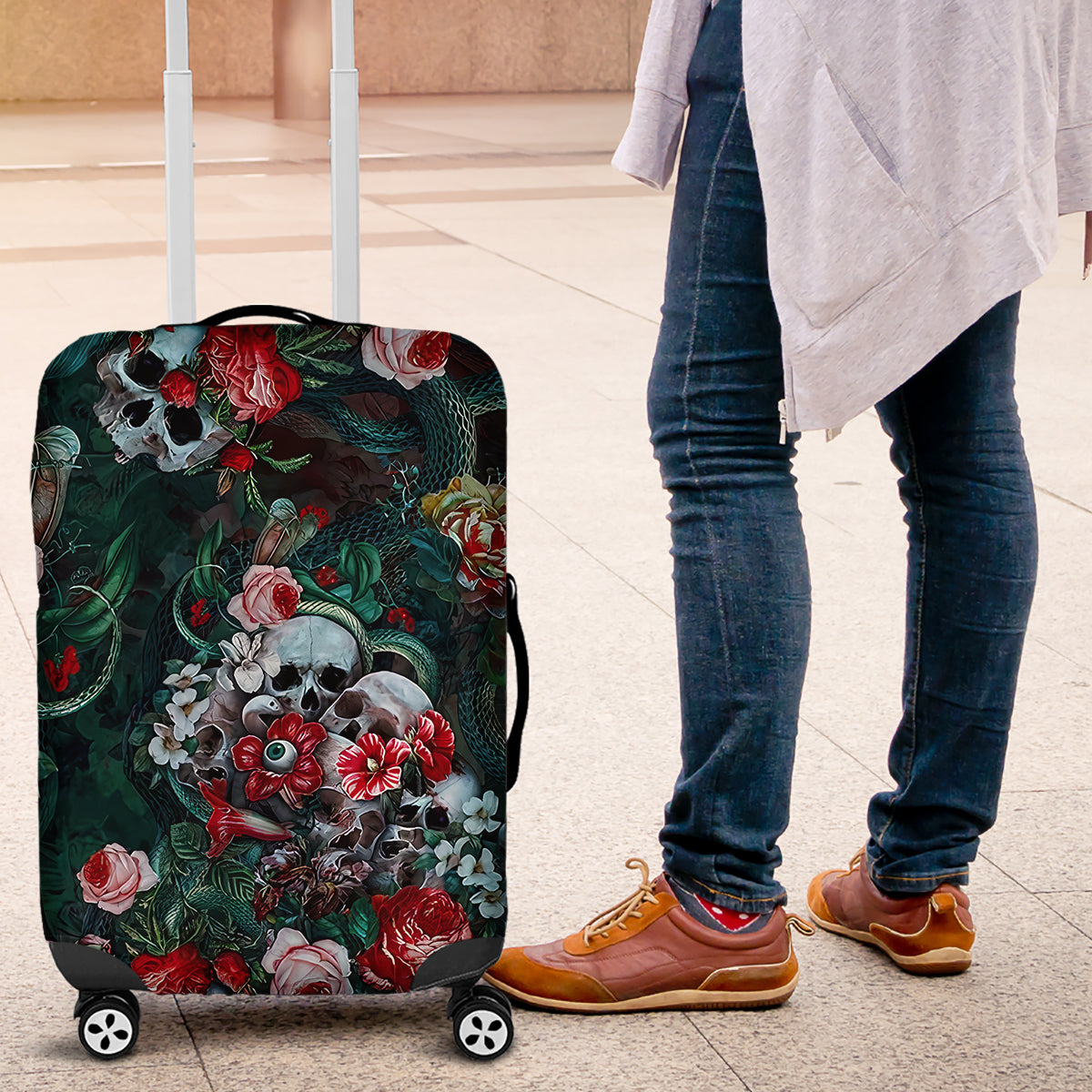Green Poison Luggage Cover - Wonder Print Shop