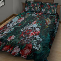 Green Poison Quilt Bed Set - Wonder Print Shop