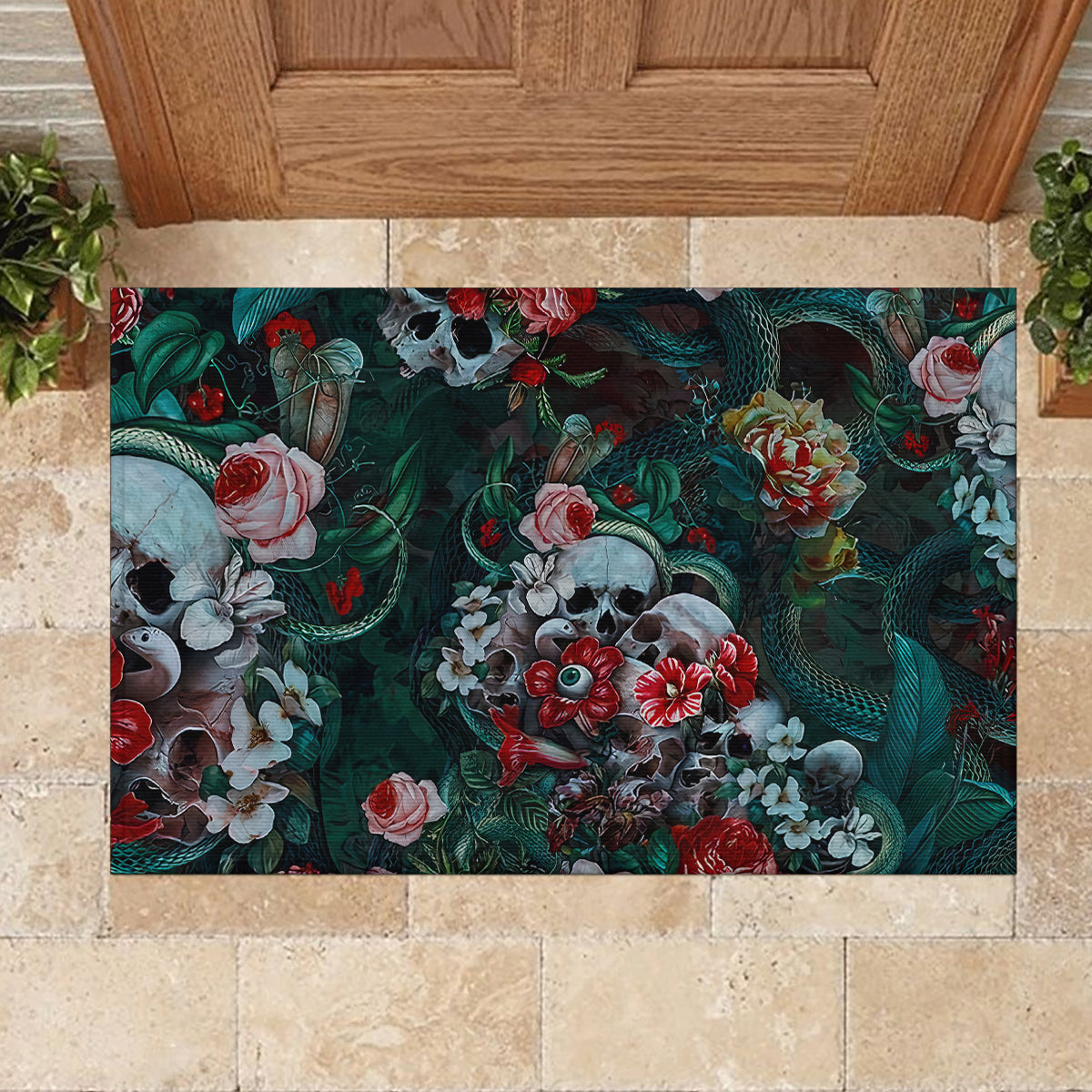 Green Poison Rubber Doormat - Wonder Print Shop