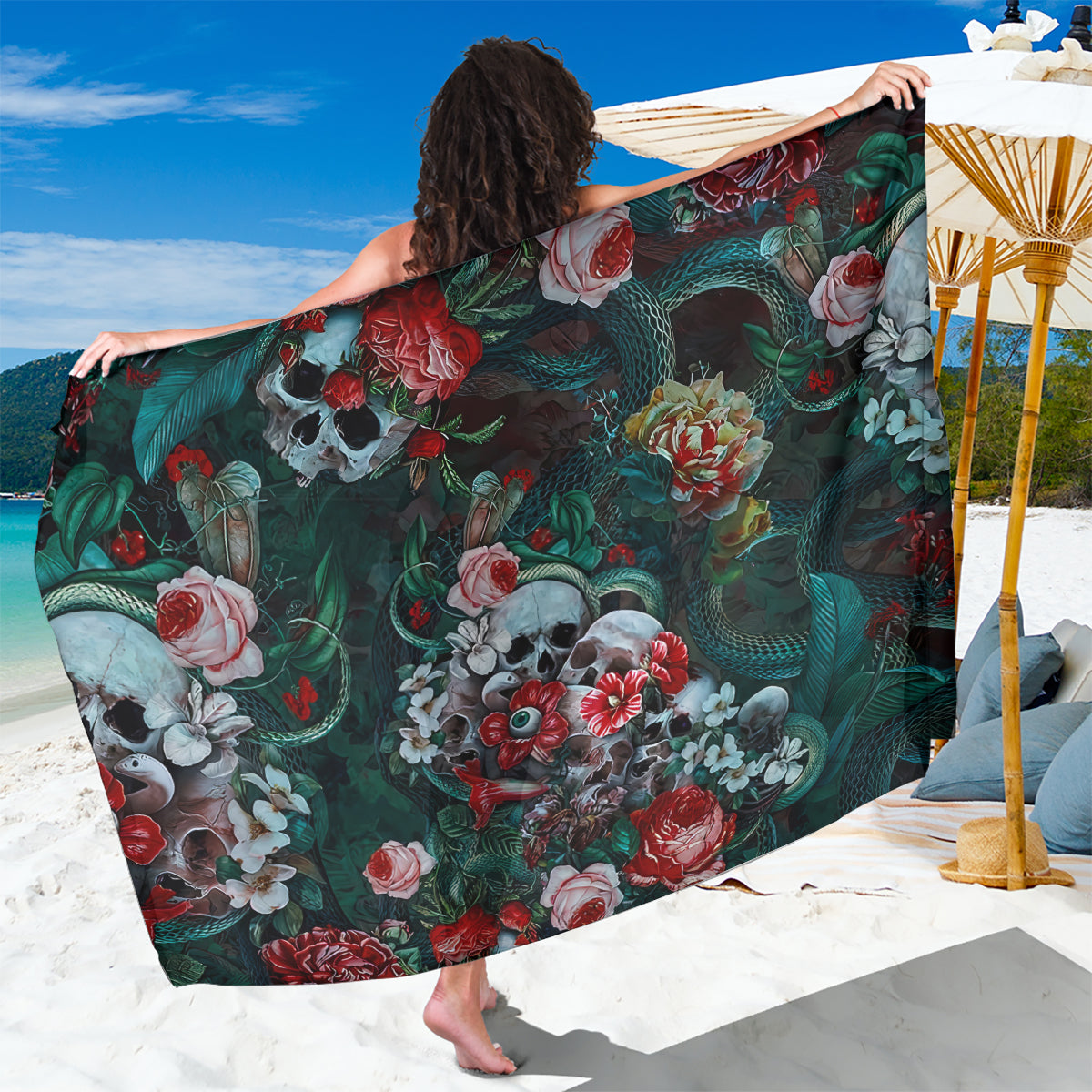 Green Poison Sarong - Wonder Print Shop