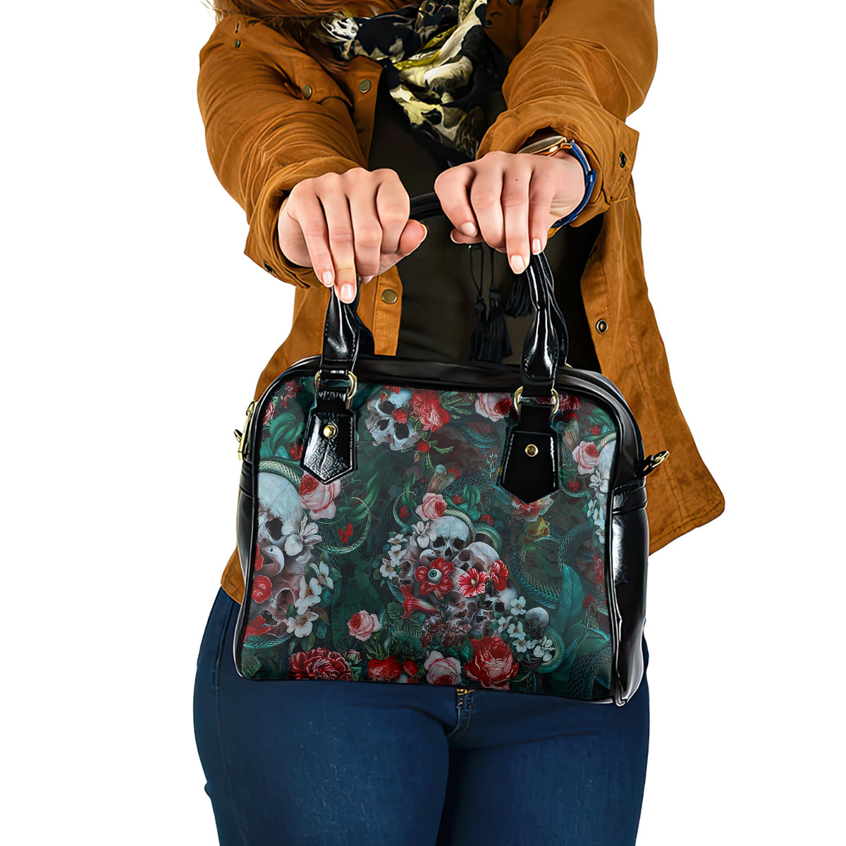 green-poison-shoulder-handbag