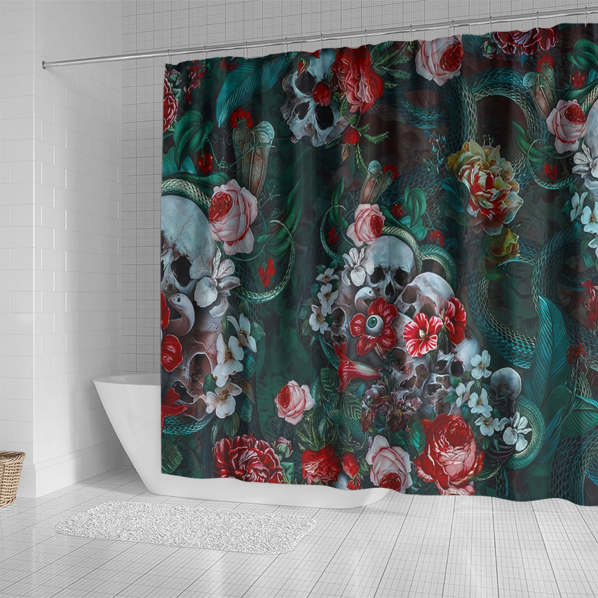 green-poison-shower-curtain
