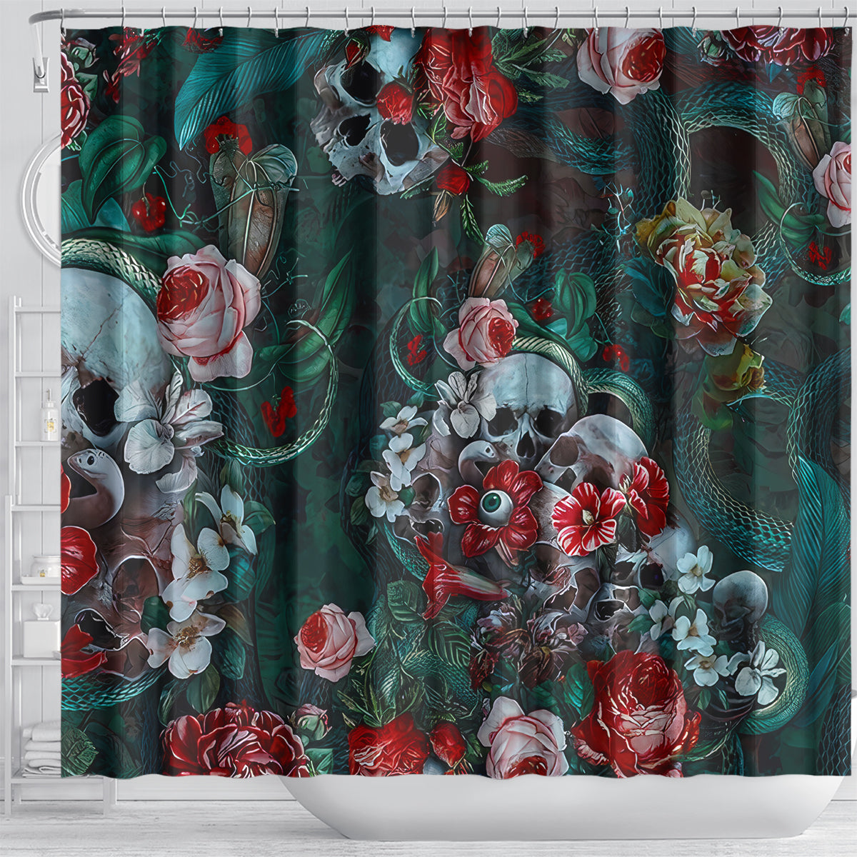 green-poison-shower-curtain