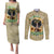 Personalized African Women Couples Matching Puletasi and Long Sleeve Button Shirt Half Hood Half Holy - Wonder Print Shop