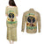 Personalized African Women Couples Matching Puletasi and Long Sleeve Button Shirt Half Hood Half Holy - Wonder Print Shop