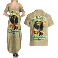 Personalized African Women Couples Matching Summer Maxi Dress and Hawaiian Shirt Half Hood Half Holy - Wonder Print Shop