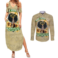 Personalized African Women Couples Matching Summer Maxi Dress and Long Sleeve Button Shirt Half Hood Half Holy - Wonder Print Shop