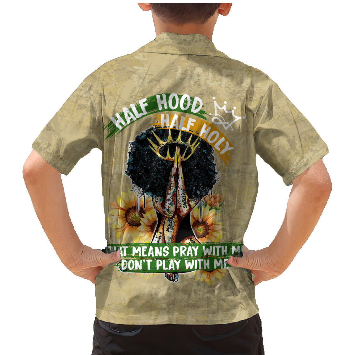 Personalized African Women Family Matching Mermaid Dress and Hawaiian Shirt Half Hood Half Holy - Wonder Print Shop