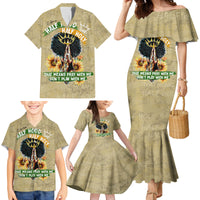 Personalized African Women Family Matching Mermaid Dress and Hawaiian Shirt Half Hood Half Holy - Wonder Print Shop