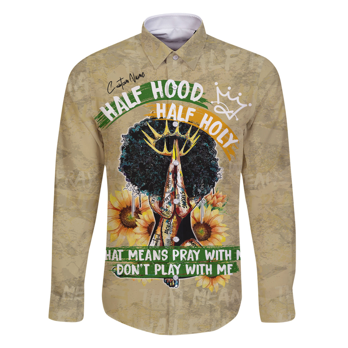 Personalized African Women Family Matching Mermaid Dress and Hawaiian Shirt Half Hood Half Holy - Wonder Print Shop