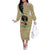 Personalized African Women Family Matching Off Shoulder Long Sleeve Dress and Hawaiian Shirt Half Hood Half Holy - Wonder Print Shop