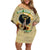 Personalized African Women Family Matching Off Shoulder Short Dress and Hawaiian Shirt Half Hood Half Holy - Wonder Print Shop