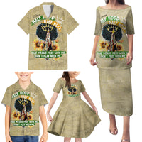 Personalized African Women Family Matching Puletasi and Hawaiian Shirt Half Hood Half Holy - Wonder Print Shop
