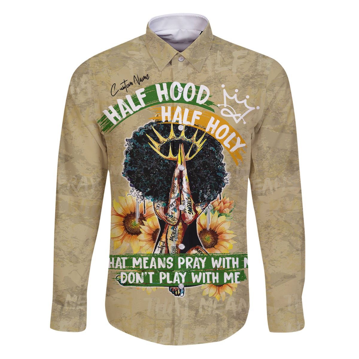 Personalized African Women Family Matching Puletasi and Hawaiian Shirt Half Hood Half Holy - Wonder Print Shop