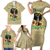 Personalized African Women Family Matching Short Sleeve Bodycon Dress and Hawaiian Shirt Half Hood Half Holy - Wonder Print Shop