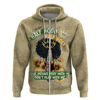 Personalized African Women Hoodie Half Hood Half Holy - Wonder Print Shop