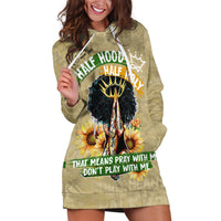 Personalized African Women Hoodie Dress Half Hood Half Holy - Wonder Print Shop