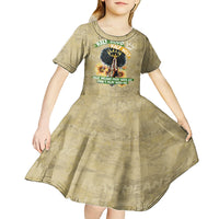 Personalized African Women Kid Short Sleeve Dress Half Hood Half Holy - Wonder Print Shop