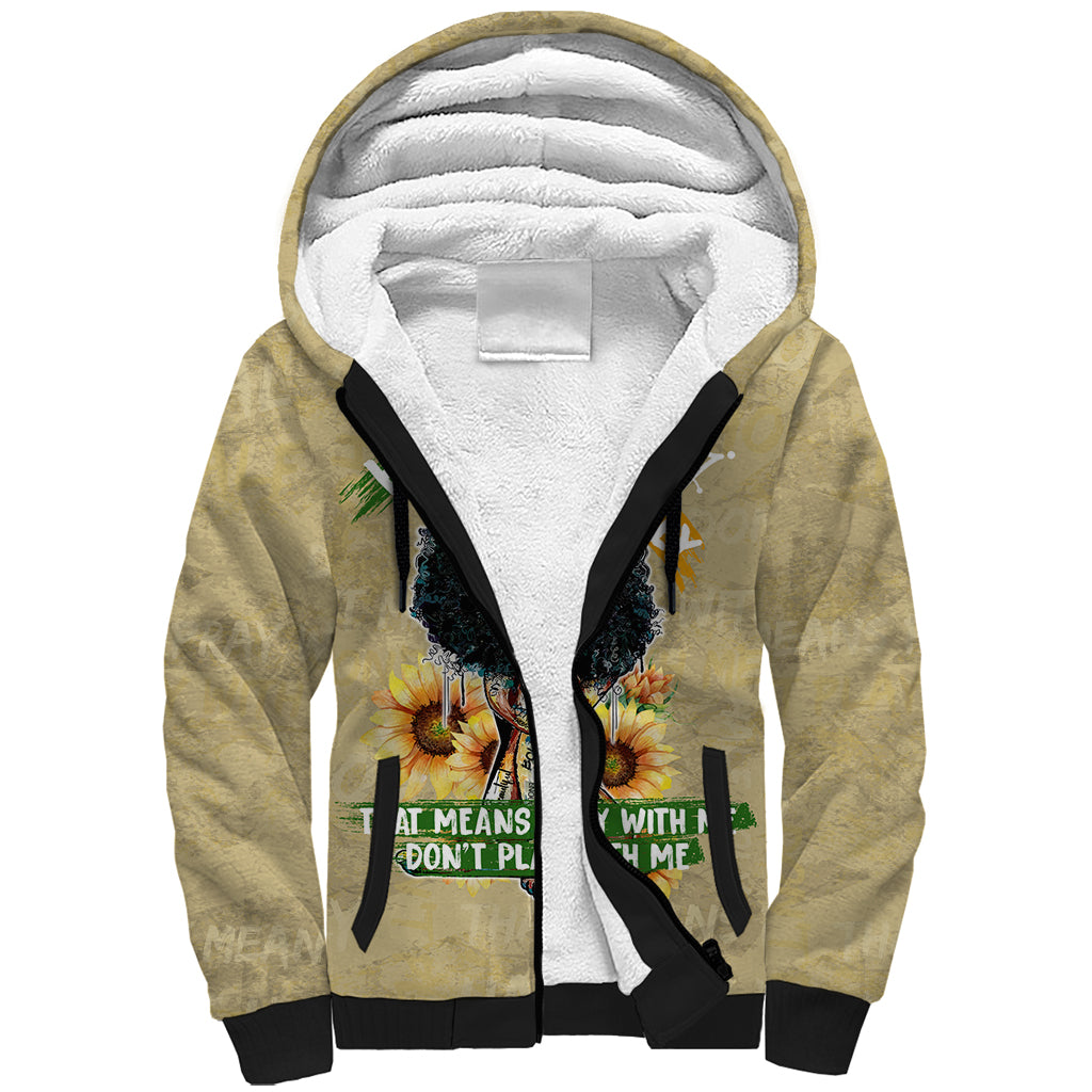Personalized African Women Sherpa Hoodie Half Hood Half Holy - Wonder Print Shop