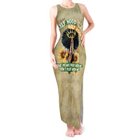 Personalized African Women Tank Maxi Dress Half Hood Half Holy - Wonder Print Shop