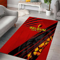 Belgium Football 2024 Area Rug Trophy Wing Style - Wonder Print Shop
