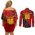 Personalized Belgium Football 2024 Couples Matching Off Shoulder Short Dress and Long Sleeve Button Shirt Trophy Wing Style - Wonder Print Shop