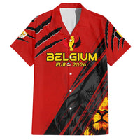 Personalized Belgium Football 2024 Family Matching Long Sleeve Bodycon Dress and Hawaiian Shirt Trophy Wing Style - Wonder Print Shop