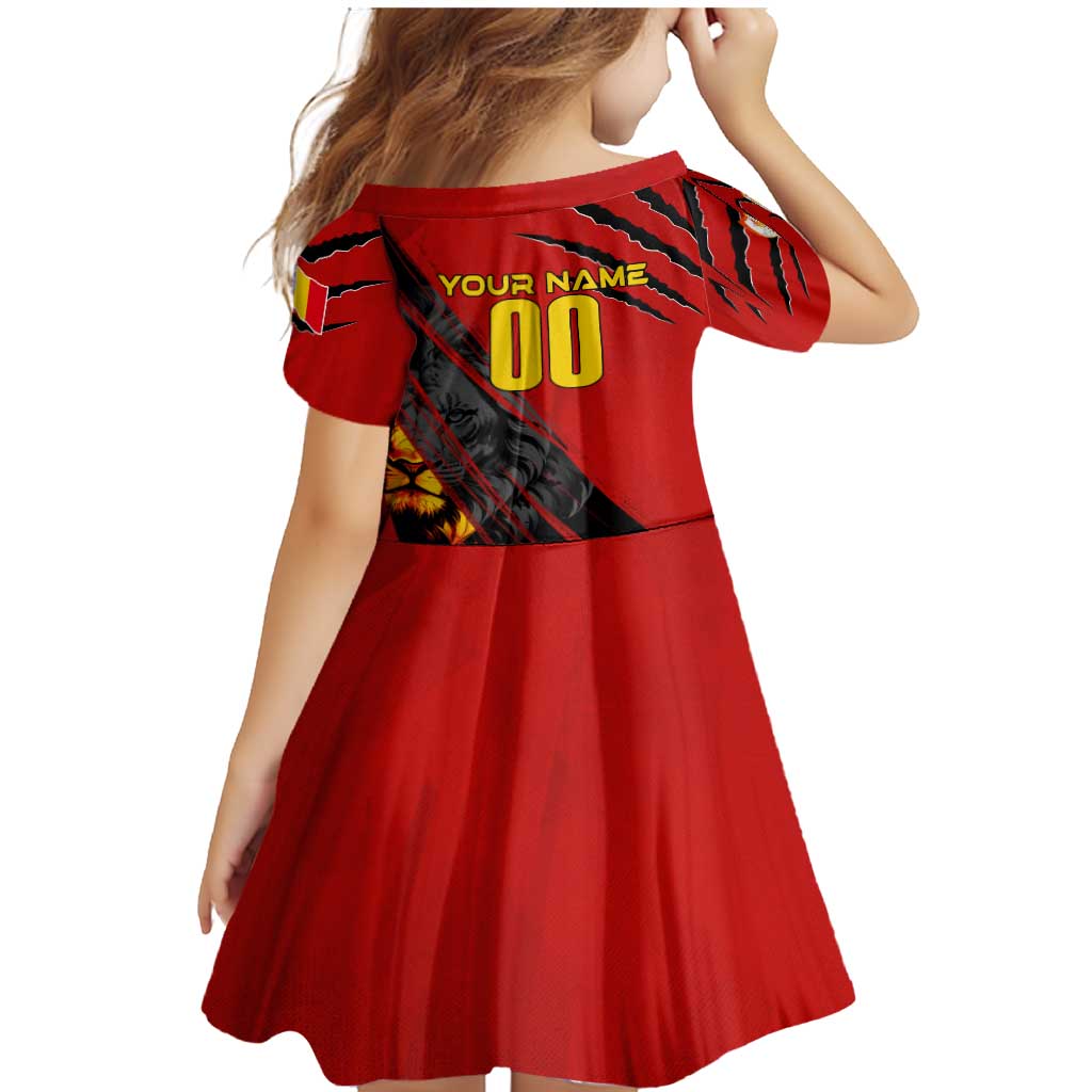 Personalized Belgium Football 2024 Family Matching Mermaid Dress and Hawaiian Shirt Trophy Wing Style - Wonder Print Shop