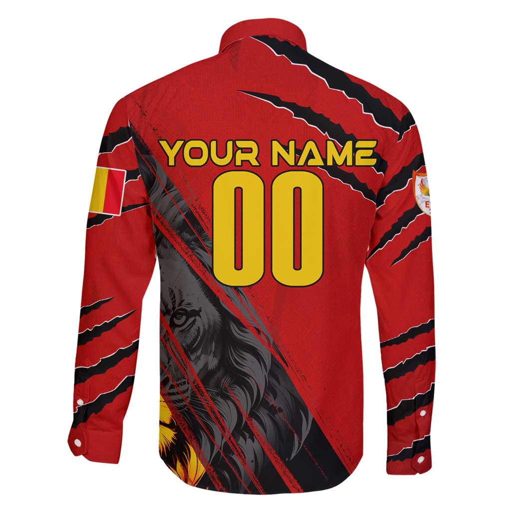 Personalized Belgium Football 2024 Family Matching Mermaid Dress and Hawaiian Shirt Trophy Wing Style - Wonder Print Shop