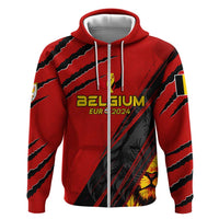 Personalized Belgium Football 2024 Hoodie Trophy Wing Style - Wonder Print Shop