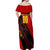 Personalized Belgium Football 2024 Off Shoulder Maxi Dress Trophy Wing Style - Wonder Print Shop