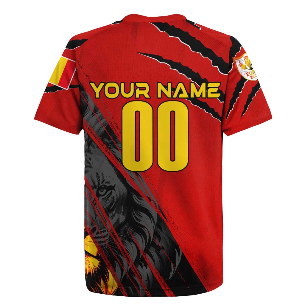 Personalized Belgium Football 2024 Rugby Jersey Trophy Wing Style - Wonder Print Shop