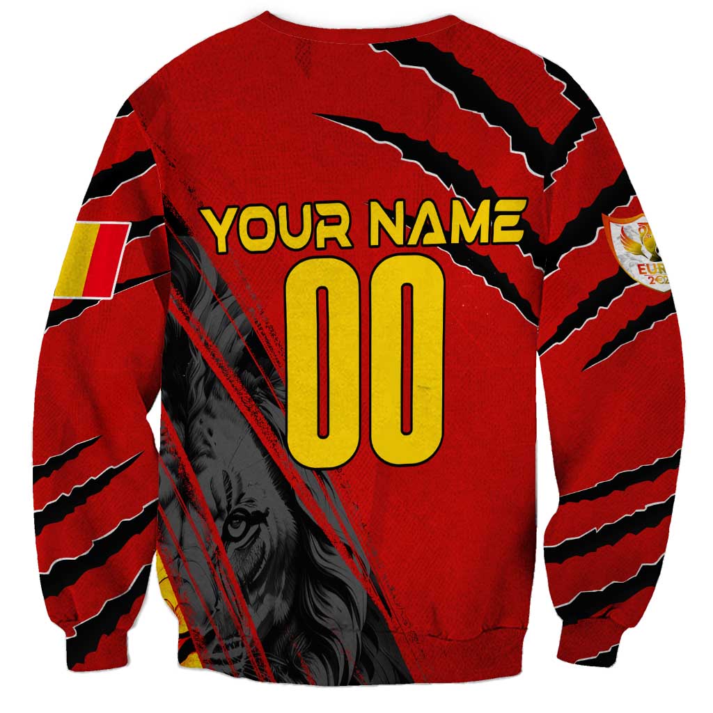 Personalized Belgium Football 2024 Sweatshirt Trophy Wing Style - Wonder Print Shop
