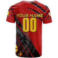 Personalized Belgium Football 2024 T Shirt Trophy Wing Style - Wonder Print Shop