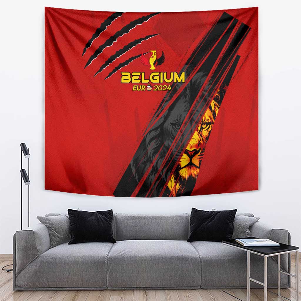 Belgium Football 2024 Tapestry Trophy Wing Style - Wonder Print Shop