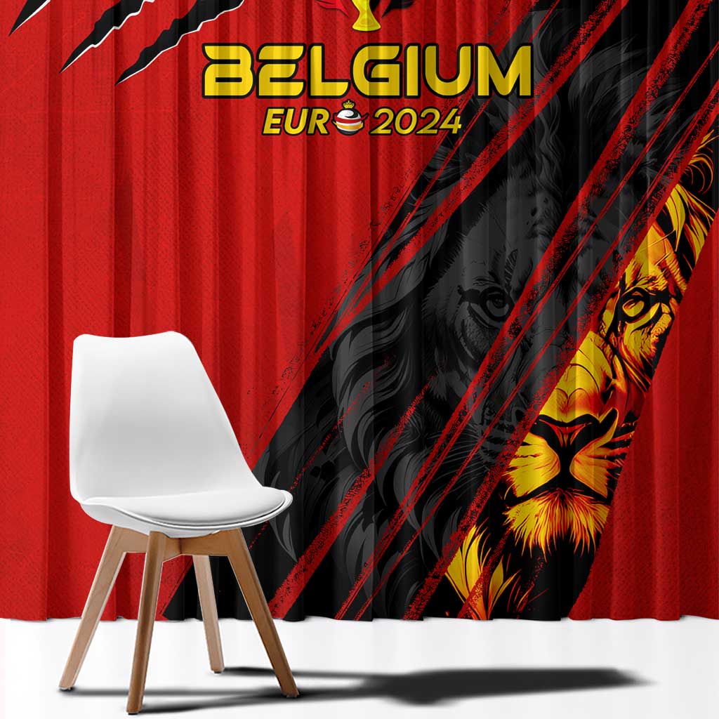 Belgium Football 2024 Window Curtain Trophy Wing Style - Wonder Print Shop