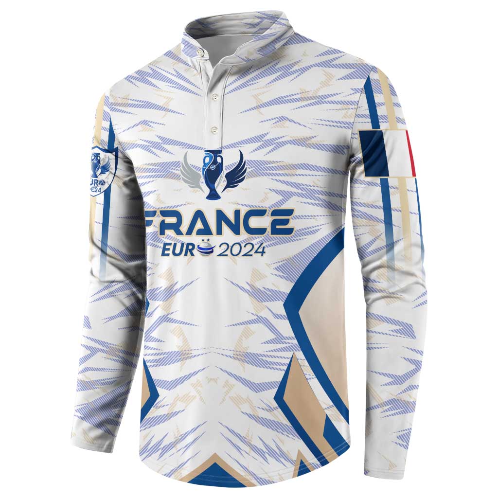 Personalized France Football 2024 Button Sweatshirt Trophy Wing Style - Wonder Print Shop