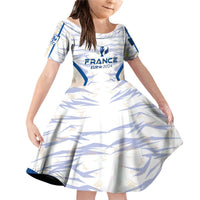 Personalized France Football 2024 Family Matching Off Shoulder Short Dress and Hawaiian Shirt Trophy Wing Style - Wonder Print Shop