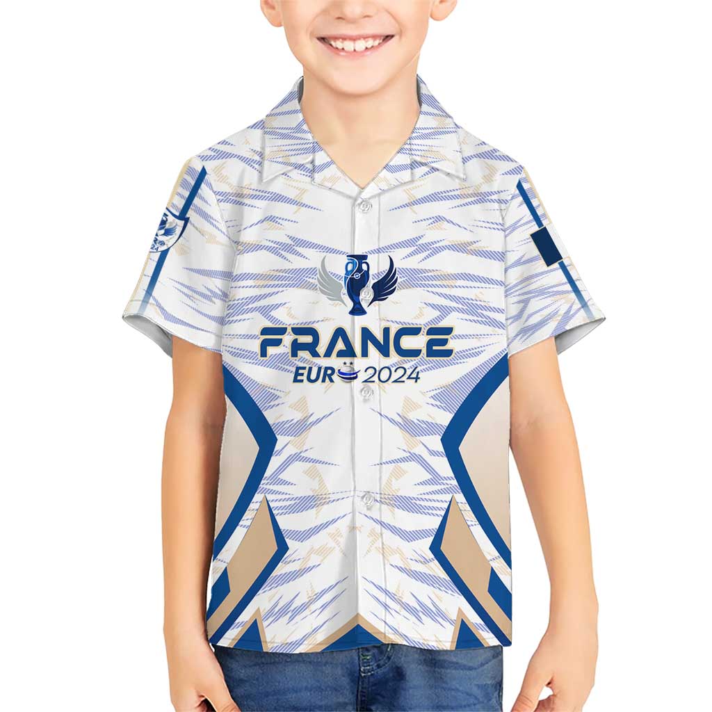 Personalized France Football 2024 Family Matching Short Sleeve Bodycon Dress and Hawaiian Shirt Trophy Wing Style - Wonder Print Shop