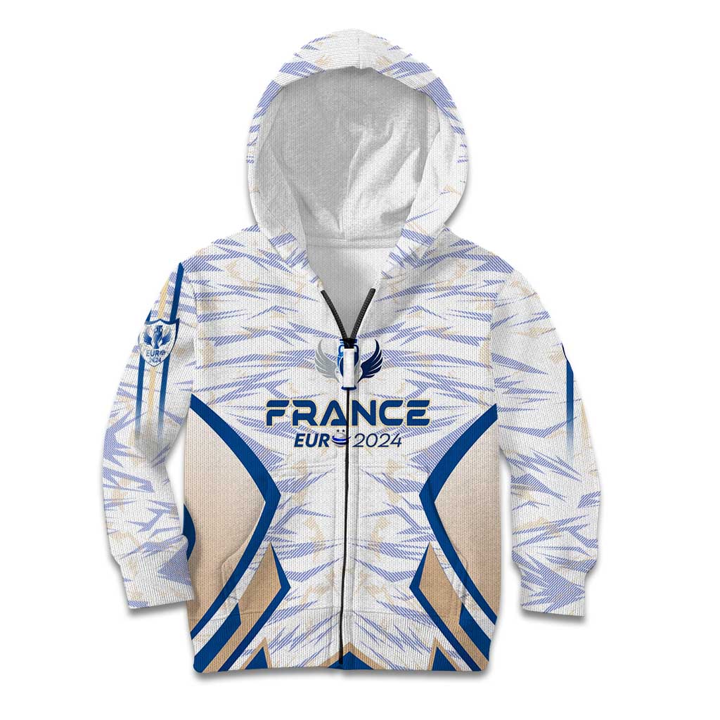Personalized France Football 2024 Kid Hoodie Trophy Wing Style - Wonder Print Shop