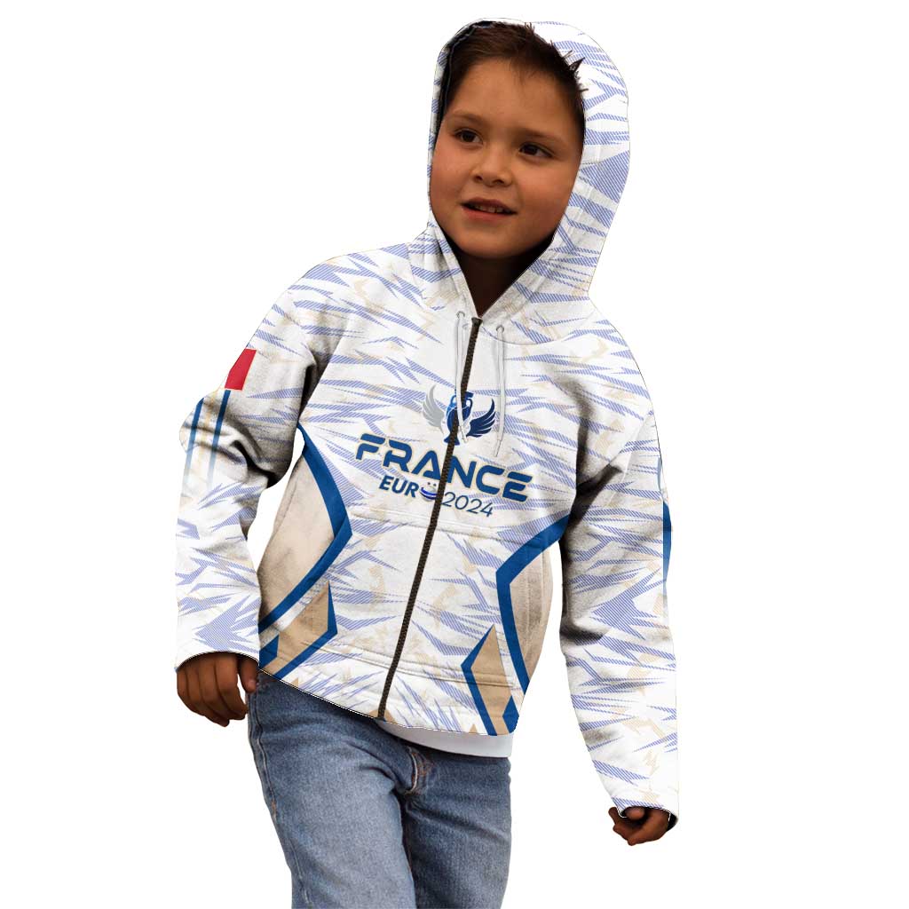 Personalized France Football 2024 Kid Hoodie Trophy Wing Style - Wonder Print Shop