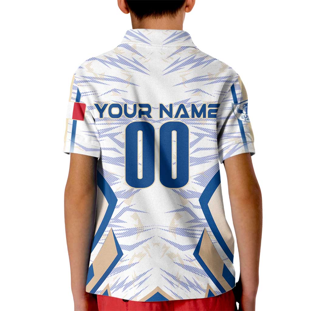 Personalized France Football 2024 Kid Polo Shirt Trophy Wing Style - Wonder Print Shop