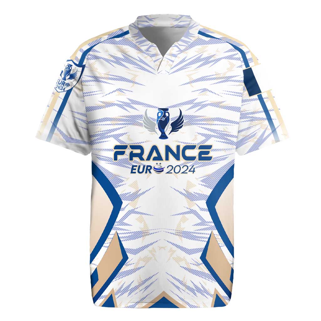 Personalized France Football 2024 Rugby Jersey Trophy Wing Style - Wonder Print Shop