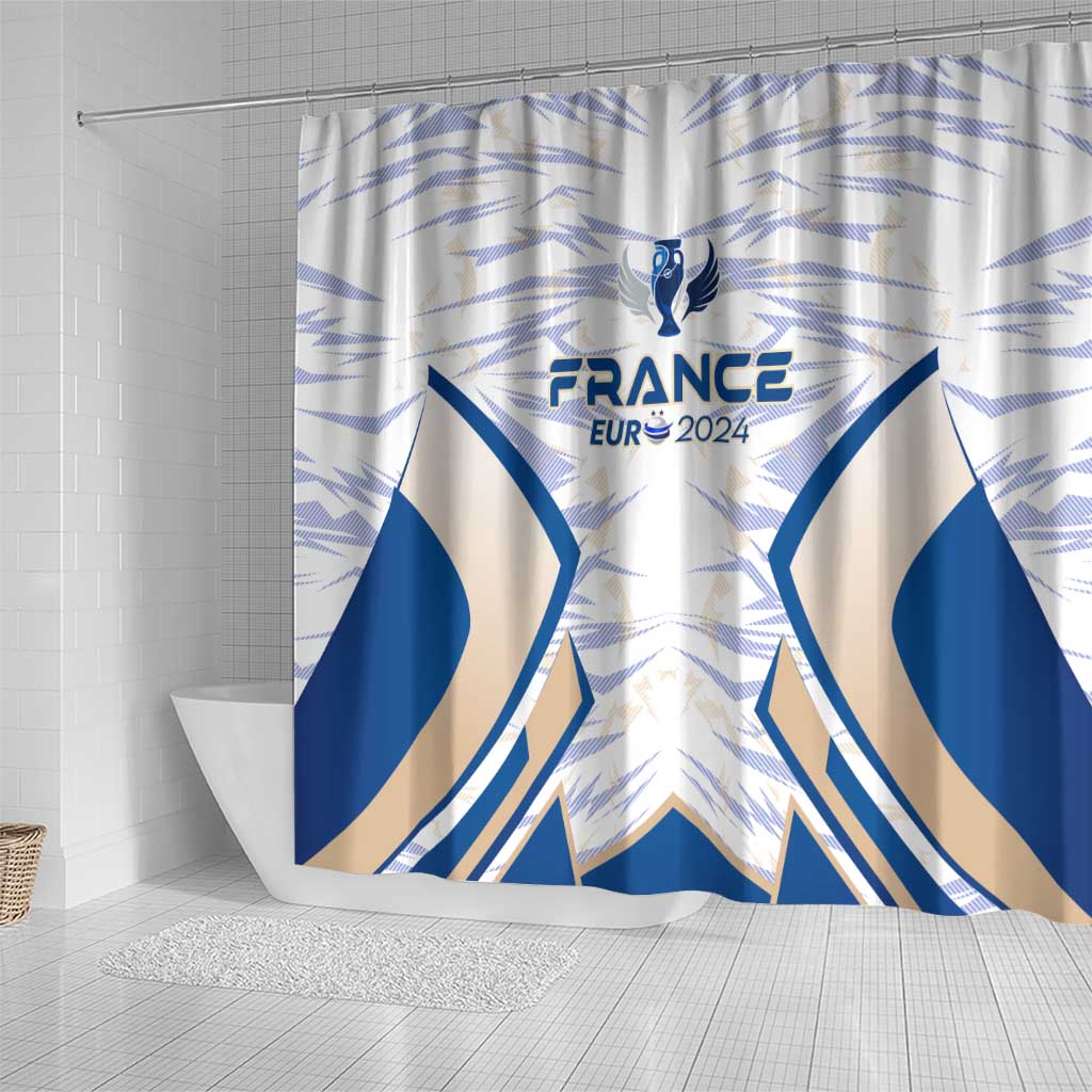 France Football 2024 Shower Curtain Trophy Wing Style